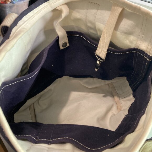 Lands End Canvas Open Top Tote Bags 14w x 12h Lot of 2 - Picture 5 of 13